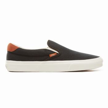 Vans Suede Flannel Slip-On 59 - Miesten Tennarit - Mustat